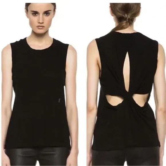 A.L.C. Harper Twist Back Tank in Black size small - Picture 1 of 10